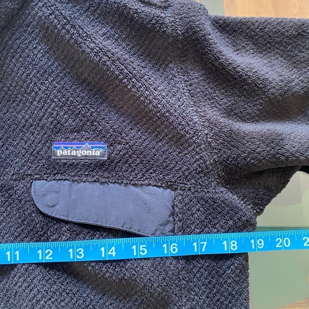 Patagonia Black Half-Snap High Pile Fleece Pullover Jacket Sweater Medium - Picture 13 of 15
